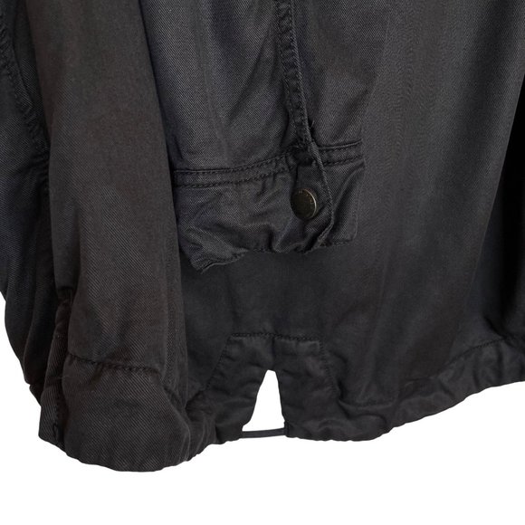 American Eagle Black Lyocell Utility Hooded Jacket, S - Picture 6 of 11